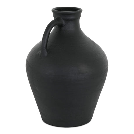 Lyra Black Terracotta Vase - Ornate Home