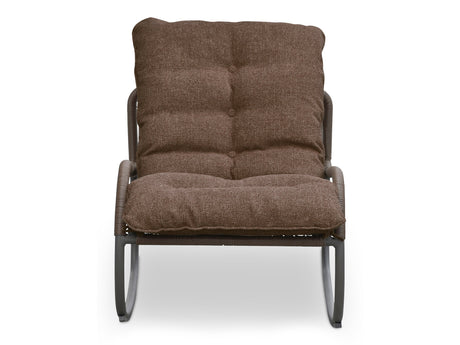 Lyra Brown Outdoor Rocking Chair - Ornate Home
