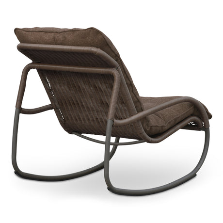 Lyra Brown Outdoor Rocking Chair - Ornate Home