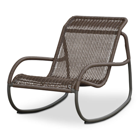 Lyra Brown Outdoor Rocking Chair - Ornate Home