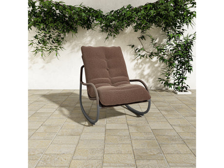 Lyra Brown Outdoor Rocking Chair - Ornate Home