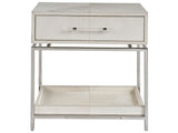 Lyra Gray/Polished Nickel Nightstand - Ornate Home