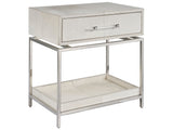 Lyra Gray/Polished Nickel Nightstand - Ornate Home