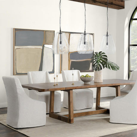 Lyra Smoke Brown Ext Dining Table - Ornate Home