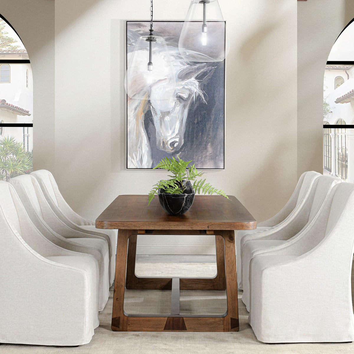 Lyra Smoke Brown Ext Dining Table - Ornate Home