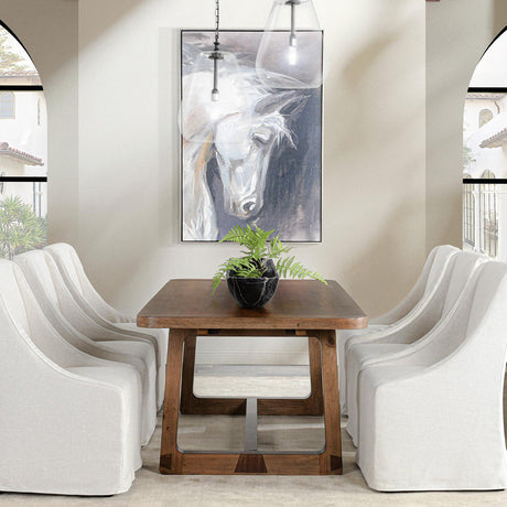 Lyra Smoke Brown Ext Dining Table - Ornate Home