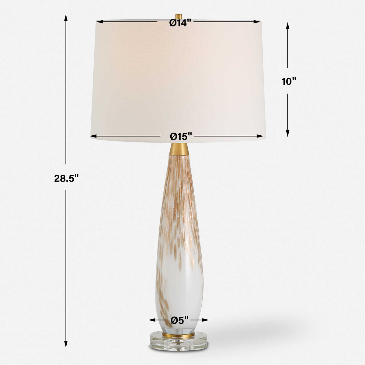 Lyra White/Gold Table Lamp - Ornate Home