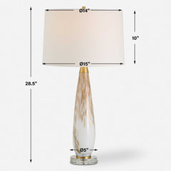 Lyra White/Gold Table Lamp - Ornate Home
