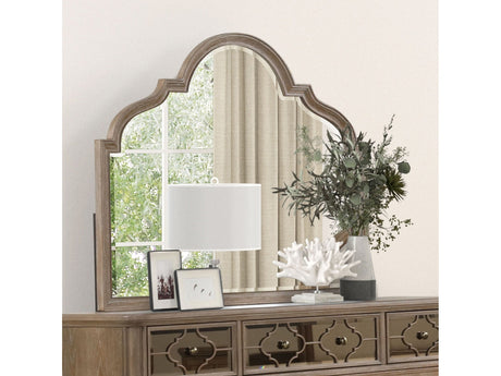 Lyris  Rustic Oak Mirror - Ornate Home