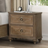 Lyris  Rustic Oak Nightstand - Ornate Home
