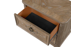 Lyris  Rustic Oak Nightstand - Ornate Home