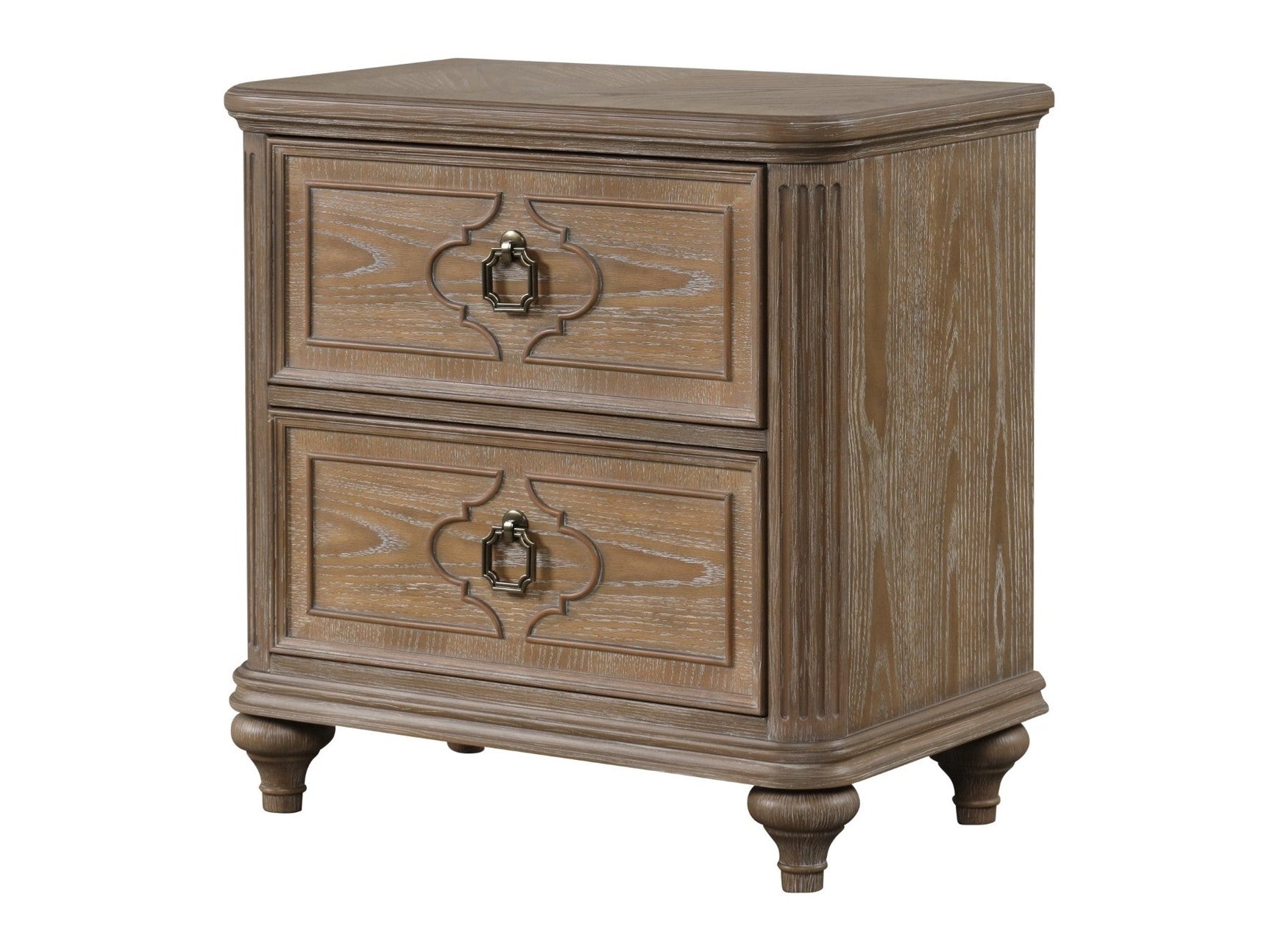 Lyris  Rustic Oak Nightstand - Ornate Home