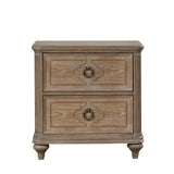 Lyris  Rustic Oak Nightstand - Ornate Home