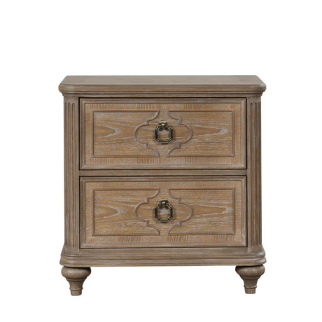 Lyris  Rustic Oak Nightstand - Ornate Home