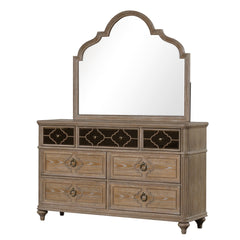 Lyris  Rustic Oak Queen 5 Piece Bedroom Set w/2 Nightstands - Ornate Home