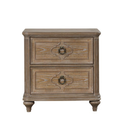 Lyris  Rustic Oak Queen 5 Piece Bedroom Set w/2 Nightstands - Ornate Home