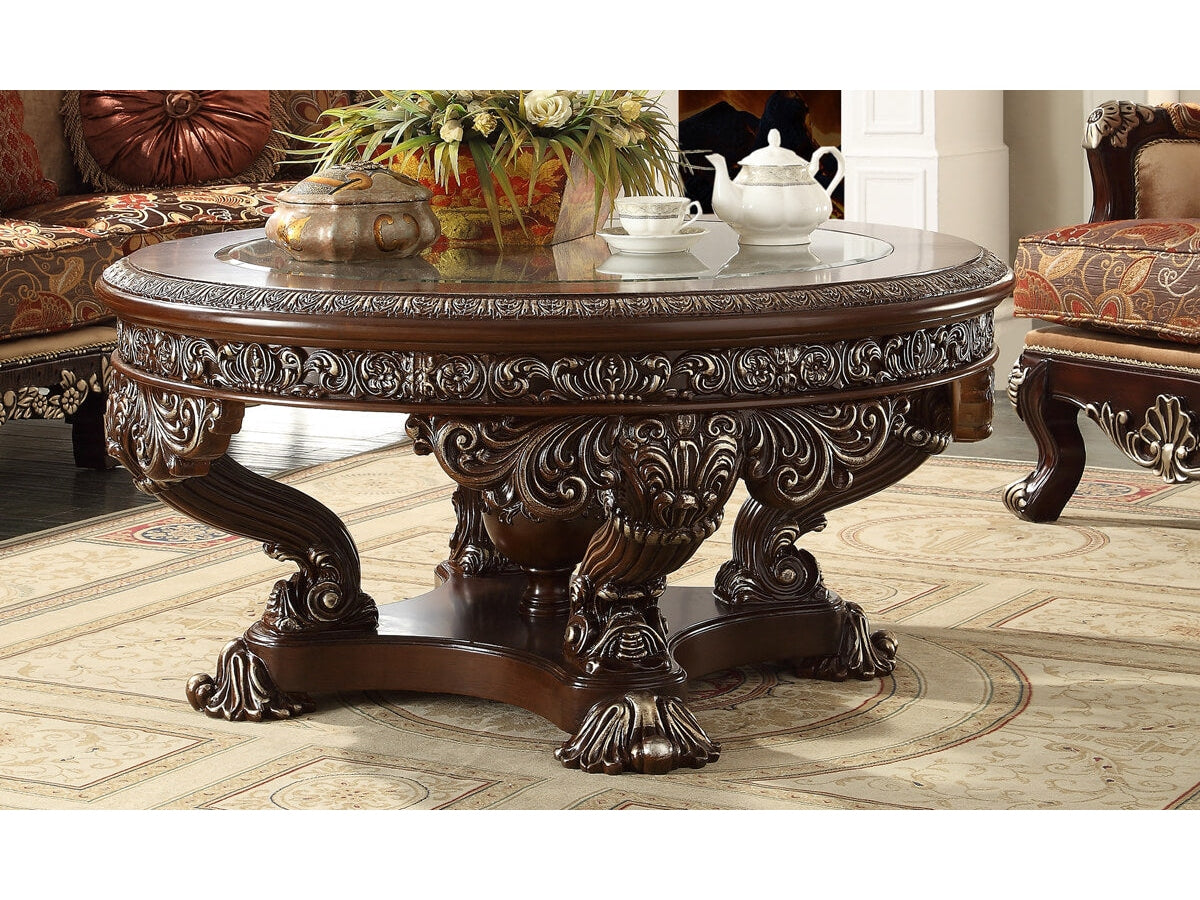 Lysandra Brown Cherry Coffee Table  / HD-8017 - Ornate Home
