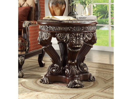 Lysandra Brown Cherry End Table  / HD-8017 - Ornate Home