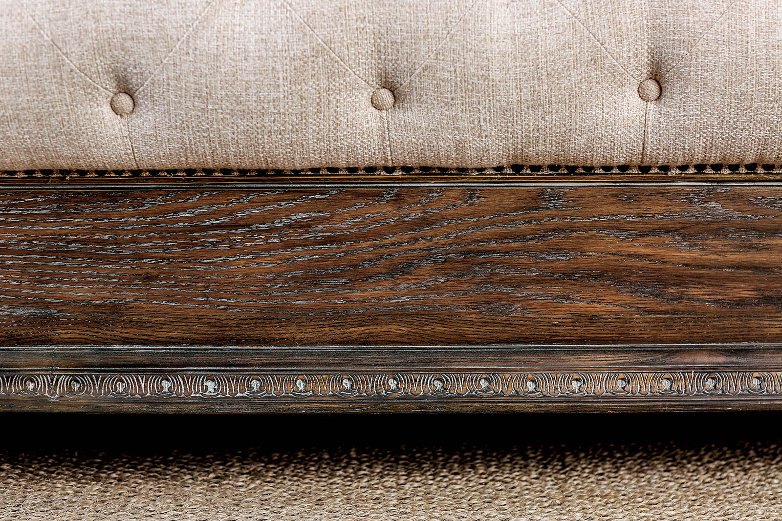 Lysandra Rustic Natural Tone/Beige 5 Pc. Queen Bedroom Set w/ 2NS - Ornate Home