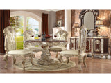 Lysandra Silver Accent Pieces 5pc Round Dining Set  / HD-8017 - Ornate Home