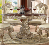 Lysandra Silver Accent Pieces 5pc Round Dining Set  / HD-8017 - Ornate Home