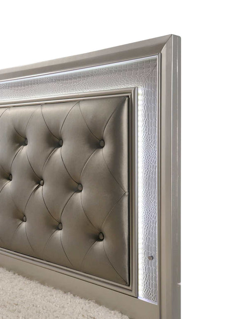 Lyssa Champagne Full Panel Bed - Ornate Home