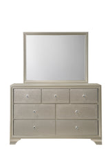 Lyssa Champagne LED Panel Bedroom Set - Ornate Home
