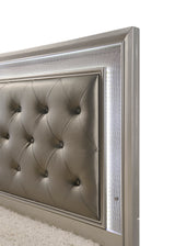 Lyssa Champagne LED Panel Bedroom Set - Ornate Home