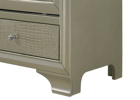 Lyssa Champagne LED Panel Bedroom Set - Ornate Home