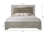 Lyssa Champagne LED Panel Bedroom Set - Ornate Home