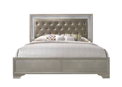 Lyssa Champagne LED Panel Bedroom Set - Ornate Home