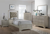 Lyssa Champagne LED Panel Youth Bedroom Set - Ornate Home