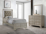 Lyssa Champagne LED Panel Youth Bedroom Set - Ornate Home