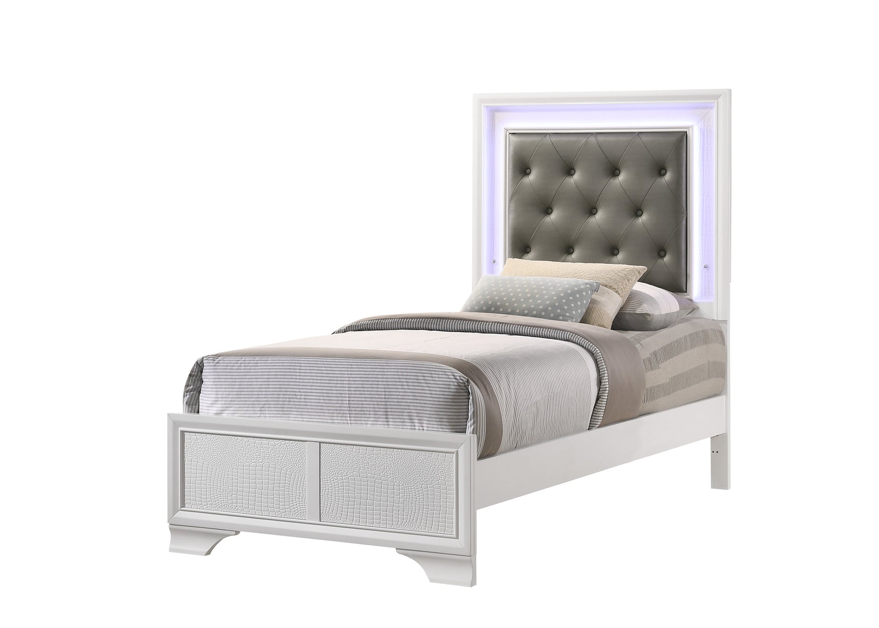 Lyssa Frost LED Panel Youth Bedroom Set - Ornate Home