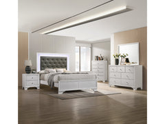 Lyssa Frost LED Panel Bedroom Set - Ornate Home