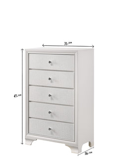 Lyssa Frost/Oat LED Panel Bedroom Set - Ornate Home