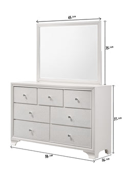 Lyssa Frost/Oat LED Panel Bedroom Set - Ornate Home