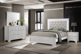 Lyssa Frost/Oat LED Panel Bedroom Set - Ornate Home