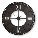 Lytle Antique Brown Wall Clock - Ornate Home