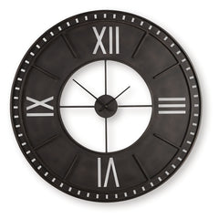 Lytle Antique Brown Wall Clock - Ornate Home