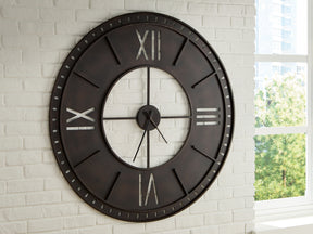 Lytle Antique Brown Wall Clock - Ornate Home