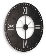 Lytle Antique Brown Wall Clock - Ornate Home