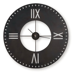 Lytle Antique Brown Wall Clock - Ornate Home