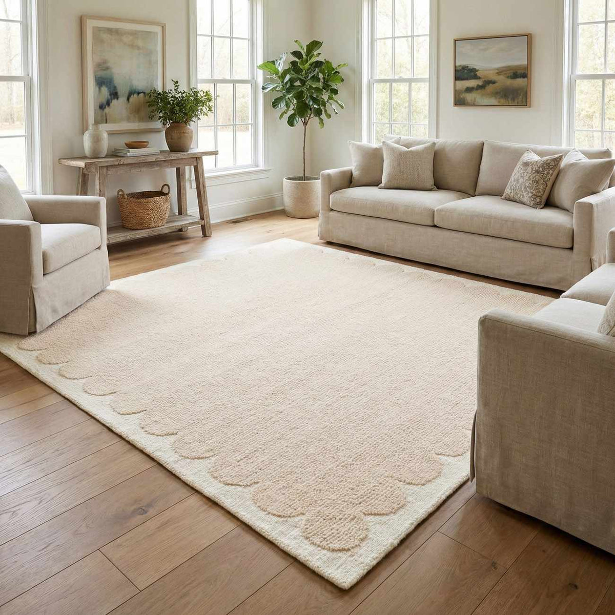 Lytufa Modern Art Deco Handmade Area Rug - Ornate Home