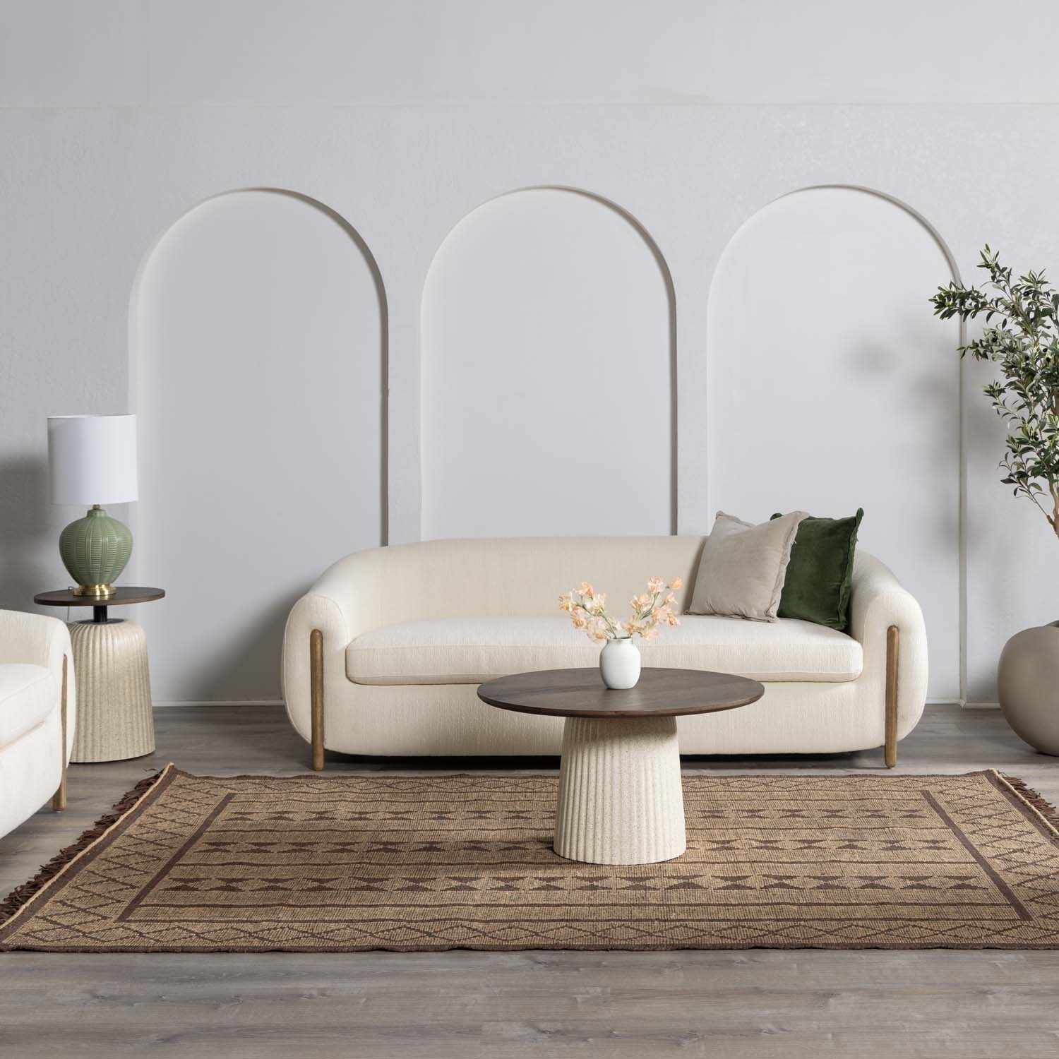 Maia Jute & Leather Area Rug - Clearance