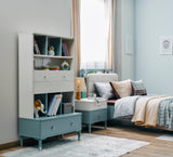 Marin Light Blue/White Bookcase