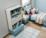 Marin Light Blue/White Bookcase