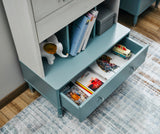 Marin Light Blue/White Bookcase