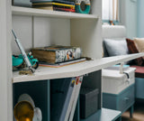 Marin Light Blue/White Study Desk With Top Module