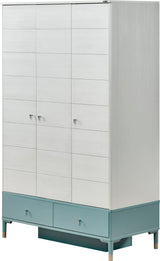 Marin Light Blue/White 3 Door Wardrobe